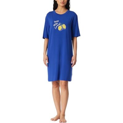 183571 Schiesser Damska koszula nocna z krótkim rękawem, długość 90 cm modal jersey Casual Fashion, Royal, 44 183571 Schiesser Damska koszula nocna z krótkim rękawem, długość 90 cm modal jersey Casual Fashion, Royal, 44