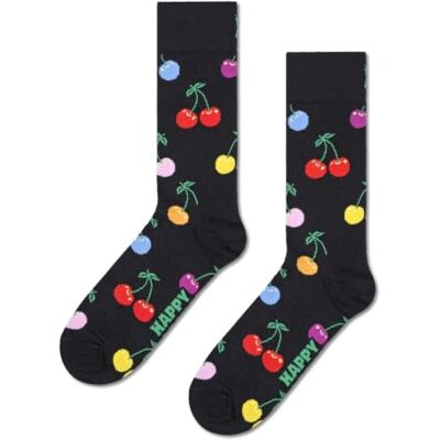 CHE01-9050 Happy Socks zabawne skarpetki wiśniowe skarpetki z bawełny organicznej dla kobiet i mężczyzn CHE01-9050 Happy Socks zabawne skarpetki wiśniowe skarpetki z bawełny organicznej dla kobiet i mężczyzn