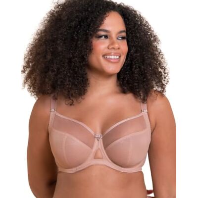 CK9001 Curvy Kate Damski biustonosz balkonowy Victory Everyday, przezroczysty, Beżowy (Latte), 80L CK9001 Curvy Kate Damski biustonosz balkonowy Victory Everyday, przezroczysty, Beżowy (Latte), 80L