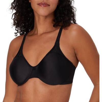 DF3385-XBK Bali Passion for Comfort Damski pełny biustonosz minimalizujący z fiszbinami, bezszwowe miseczki, Czarny, 80F DF3385-XBK Bali Passion for Comfort Damski pełny biustonosz minimalizujący z fiszbinami, bezszwowe miseczki, Czarny, 80F