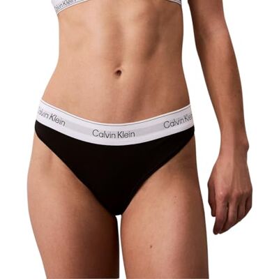LV00QF8518UB1M Calvin Klein Stringi damskie ze stretchem, czarny (czarny), M LV00QF8518UB1M Calvin Klein Stringi damskie ze stretchem, czarny (czarny), M