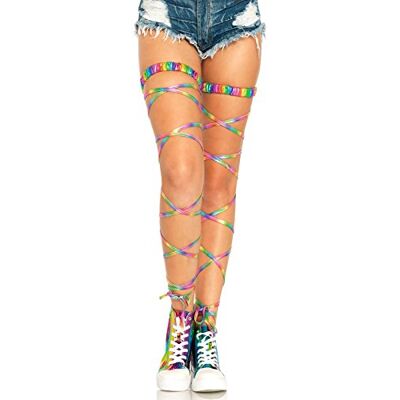 Leg Avenue Lame Podwiązka do nóg, tęcza Leg Avenue Lame Podwiązka do nóg, tęcza