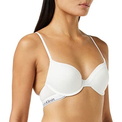0000F3784E-100 Calvin Klein Damski biustonosz konturowy z fiszbinami, biały, 70D 0000F3784E-100 Calvin Klein Damski biustonosz konturowy z fiszbinami, biały, 70D