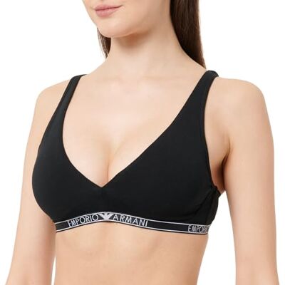 1645304F22300020 Emporio Armani Essential Studs Logo Bralette Biustonosz, Czarny, S 1645304F22300020 Emporio Armani Essential Studs Logo Bralette Biustonosz, Czarny, S