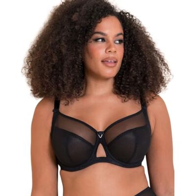 CK9001 Curvy Kate Damski biustonosz balkonowy, Czarny, 75H CK9001 Curvy Kate Damski biustonosz balkonowy, Czarny, 75H