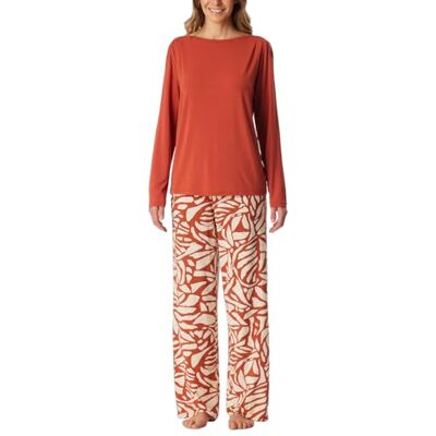 183600 Schiesser Damska piżama długa modal jersey Selected Premium, Terracotta, 44 183600 Schiesser Damska piżama długa modal jersey Selected Premium, Terracotta, 44
