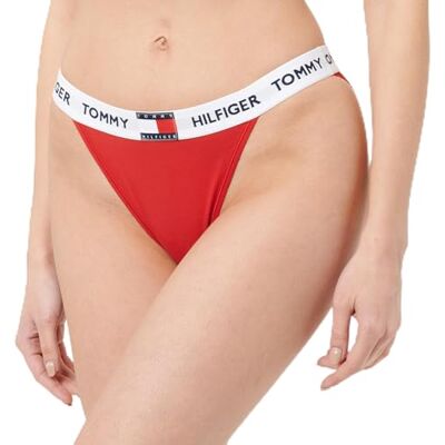 UW0UW05622XLGS Tommy Hilfiger Damskie bikini Tanga (rozmiar zewnętrzny) UW0UW05622, dopasowane majtki, czerwone, S, Czerwony (podstawowy czerwony), S UW0UW05622XLGS Tommy Hilfiger Damskie bikini Tanga (rozmiar zewnętrzny) UW0UW05622, dopasowane majtki, czerwone, S, Czerwony (podstawowy czerwony), S