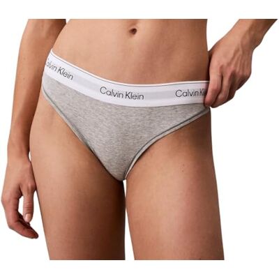 LV00QF8518P7AL Calvin Klein Stringi damskie ze stretchem, Szary (szary wrzos), L LV00QF8518P7AL Calvin Klein Stringi damskie ze stretchem, Szary (szary wrzos), L