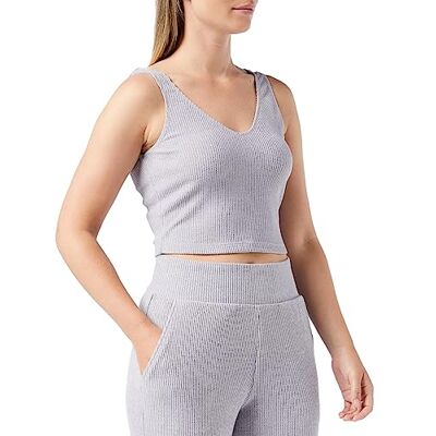 10213359 Triumph Women's Thermal Crop Top, top piżamowy, ciemnoszary melanż, S 10213359 Triumph Women's Thermal Crop Top, top piżamowy, ciemnoszary melanż, S