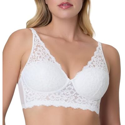 DM1188 Maidenform Stanik Kobiety Wireless Bralette, Pure Comfort Lace Longline Bra, Convertible Bra for Women (1 w zestawie) DM1188 Maidenform Stanik Kobiety Wireless Bralette, Pure Comfort Lace Longline Bra, Convertible Bra for Women (1 w zestawie)