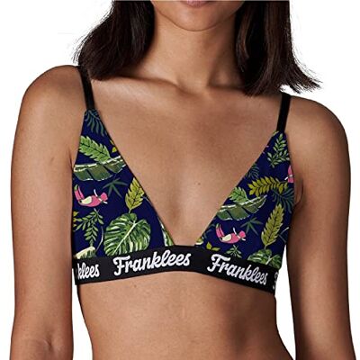 FLTRBMDTL Franklees Damski trójkątny biustonosz typu bralette Martini, Tropiki, L FLTRBMDTL Franklees Damski trójkątny biustonosz typu bralette Martini, Tropiki, L