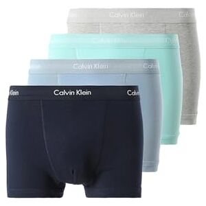 000NB2877A Calvin Klein Męskie 5-pak kąpielówek z paskiem z logo, Niebieski (Shrn Fd Dnm Cel Tnt Gry Htr Beau Bl), S 000NB2877A Calvin Klein Męskie 5-pak kąpielówek z paskiem z logo, Niebieski (Shrn Fd Dnm Cel Tnt Gry Htr Beau Bl), S
