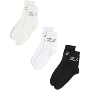 A4W47031 Karl Lagerfeld International B.V Sigature Logo Sock 3-pak, Black-White-Cannolli, 35-38, wielokolorowa, 35-38 EU A4W47031 Karl Lagerfeld International B.V Sigature Logo Sock 3-pak, Black-White-Cannolli, 35-38, wielokolorowa, 35-38 EU