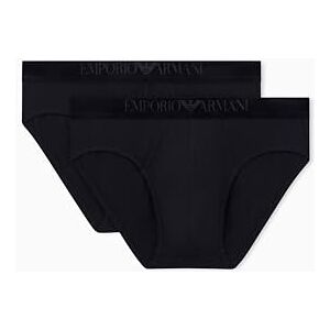 EM000251 EMPORIO ARMANI Męskie aksamitne majtki Logoband, 2-pak, czarne, M, Czarny, M EM000251 EMPORIO ARMANI Męskie aksamitne majtki Logoband, 2-pak, czarne, M, Czarny, M