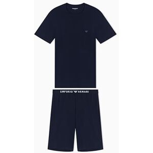 EM000648 EMPORIO ARMANI Męska miękka koszulka modalna+szorty piżama niebieska S EM000648 EMPORIO ARMANI Męska miękka koszulka modalna+szorty piżama niebieska S