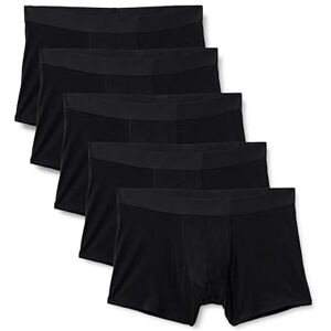 AEMN93422_Black Amazon Essentials Bokserki męskie, bawełniane, dżersejowe, 5 sztuk, Czarny, S AEMN93422_Black Amazon Essentials Bokserki męskie, bawełniane, dżersejowe, 5 sztuk, Czarny, S