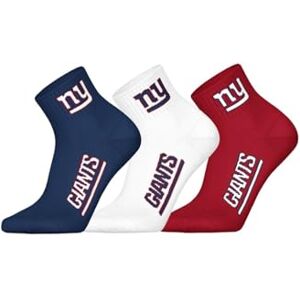 22200002 NEW YORK GIANTS 3pk Quarter Socks DBL/WHT/RED 43/46 22200002 NEW YORK GIANTS 3pk Quarter Socks DBL/WHT/RED 43/46