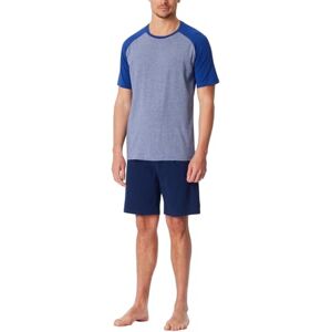 183584 Schiesser Męska piżama krótka okrągły dekolt zestaw Nightwear, Royal, 58 183584 Schiesser Męska piżama krótka okrągły dekolt zestaw Nightwear, Royal, 58