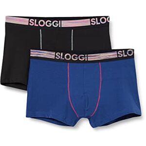 10211196 sloggi Męskie szorty retro (2 sztuki), Blue Dark Combination, S 10211196 sloggi Męskie szorty retro (2 sztuki), Blue Dark Combination, S