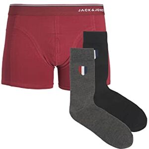 12230234 Jack & Jones Mężczyźni Jacorganic Premium Giftbox Zestaw Bokserki i Skarpety, Winery/Pack: Seaborne Dgm, L 12230234 Jack & Jones Mężczyźni Jacorganic Premium Giftbox Zestaw Bokserki i Skarpety, Winery/Pack: Seaborne Dgm, L