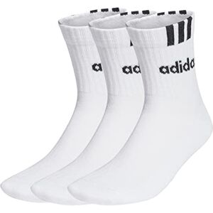 HT3437 adidas Uniseks dzieci 3-Stripes Linear Half-Crew Cushioned Socks 3 Pairs, White/Black, 5-6 Years HT3437 adidas Uniseks dzieci 3-Stripes Linear Half-Crew Cushioned Socks 3 Pairs, White/Black, 5-6 Years