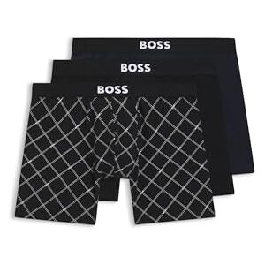1026740801 BOSS Bokserki męskie z literami, Czarny 002, L 1026740801 BOSS Bokserki męskie z literami, Czarny 002, L