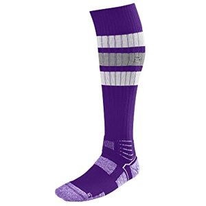 WB6010507M EvoShield Unisex Pro-srz skarpety do gry w paski, fioletowy, M WB6010507M EvoShield Unisex Pro-srz skarpety do gry w paski, fioletowy, M