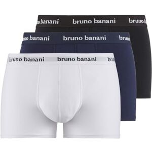 2201-2655 bruno banani Zestaw 3 szt. Easy Life męskie szorty hipsterskie bielizna bawełna, czarny/granatowy/biały, S 2201-2655 bruno banani Zestaw 3 szt. Easy Life męskie szorty hipsterskie bielizna bawełna, czarny/granatowy/biały, S
