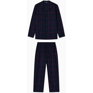 EM000615 EMPORIO ARMANI Męska koszula tartanowa długa piżama niebieska M, NIEBIESKI, M EM000615 EMPORIO ARMANI Męska koszula tartanowa długa piżama niebieska M, NIEBIESKI, M