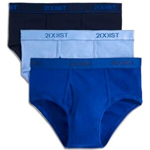 020039-420NL-36 2(X) IST mens Essential Cotton Fly Front Brief 3-pack Underwear, Navy/Cobalt/Porcelain, 36 US 020039-420NL-36 2(X) IST mens Essential Cotton Fly Front Brief 3-pack Underwear, Navy/Cobalt/Porcelain, 36 US