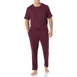 AEM20149SS22_Dark Burgundy Amazon Essentials Męska bawełniana piżama modalowa, ciemnoburgundowa, S AEM20149SS22_Dark Burgundy Amazon Essentials Męska bawełniana piżama modalowa, ciemnoburgundowa, S