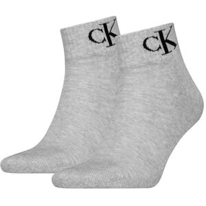 701228805 Calvin Klein Socks Męska ćwiartka 2P Monogram, Jasnoszary melanż, 40-42 701228805 Calvin Klein Socks Męska ćwiartka 2P Monogram, Jasnoszary melanż, 40-42