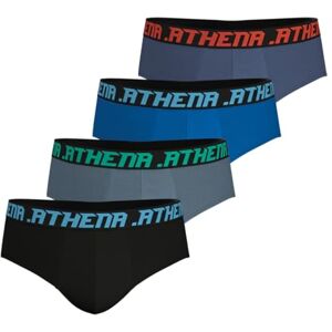 LC82 2510 Athena My Petits Prix, zestaw 4 majtek, bielizna męska, Czarny/Szary/Niebieski/Granatowy, S LC82 2510 Athena My Petits Prix, zestaw 4 majtek, bielizna męska, Czarny/Szary/Niebieski/Granatowy, S
