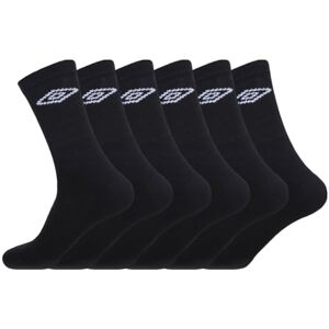 UMB/1/TENX6 UMBRO Trwałe skarpety sportowe zestaw 6 sztuk męskie wysokie skarpetki, tenis, wygodne, czarny, 39-42 EU UMB/1/TENX6 UMBRO Trwałe skarpety sportowe zestaw 6 sztuk męskie wysokie skarpetki, tenis, wygodne, czarny, 39-42 EU