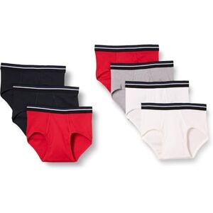 S17AE80003_White/Grey/Red Amazon Essentials Men's Bawełniane majtki bez metek, Pack of 7, Biały/Czerwony/Szary, XXL S17AE80003_White/Grey/Red Amazon Essentials Men's Bawełniane majtki bez metek, Pack of 7, Biały/Czerwony/Szary, XXL