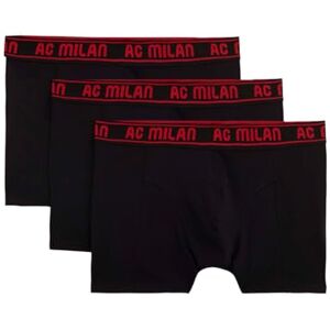 BSTNKM WHITELISTED A.C. Milan Bokserki, męskie majtki z bawełnianym logo, oficjalny produkt, 3 sztuki, dla dorosłych, czarne, L BSTNKM WHITELISTED A.C. Milan Bokserki, męskie majtki z bawełnianym logo, oficjalny produkt, 3 sztuki, dla dorosłych, czarne, L