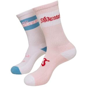 MT2219-01535-0038 Mister Tee Unisex Trust Wanted Socks 2-pak, jasnoróżowy/biały, 43-46 EU MT2219-01535-0038 Mister Tee Unisex Trust Wanted Socks 2-pak, jasnoróżowy/biały, 43-46 EU