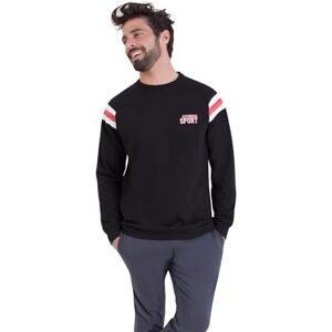 7P94 6107 Athena Męska długa piżama, Homewear Polar Miękka i ciepła Koszulka z długim rękawem + spodnie do biegania etykieta Oeko-Tex® Standard 100, Czarny/Szary Dół Antracytowy, L 7P94 6107 Athena Męska długa piżama, Homewear Polar Miękka i ciepła Koszulka z długim rękawem + spodnie do biegania etykieta Oeko-Tex® Standard 100, Czarny/Szary Dół Antracytowy, L