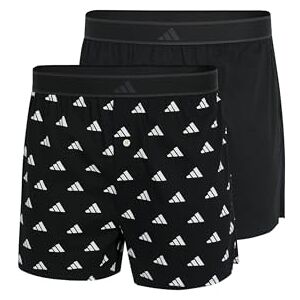 4AM013 adidas Bokserki męskie, zestaw 2 par (2 szt.) Active Woven bielizna, czarne (), M, Black_, M 4AM013 adidas Bokserki męskie, zestaw 2 par (2 szt.) Active Woven bielizna, czarne (), M, Black_, M