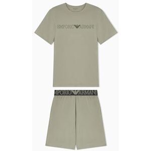 EM000400 EMPORIO ARMANI Koszulka męska MEGALOGO + SZORTY PIŻAMA Szara M EM000400 EMPORIO ARMANI Koszulka męska MEGALOGO + SZORTY PIŻAMA Szara M