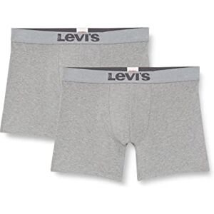 701203923 Levi's Bokserki bielizna męska, 2 sztuki w opakowaniu, Szary melan? (Mid Grey), XL 701203923 Levi's Bokserki bielizna męska, 2 sztuki w opakowaniu, Szary melan? (Mid Grey), XL