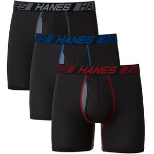 XTMAB3 Hanes Total Support Pouch Men's Boxer Briefs Pack, Anti-Chafing, Moisture-Wicking Underwear with Cooling (Trunks Available), 3 Pack-Assorted Regular Leg, Small XTMAB3 Hanes Total Support Pouch Men's Boxer Briefs Pack, Anti-Chafing, Moisture-Wicking Underwear with Cooling (Trunks Available), 3 Pack-Assorted Regular Leg, Small