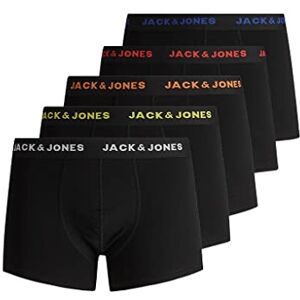 12167028-Black-Black - Black - Black --X JACK & JONES Zestaw 5 bokserek męskich ze stretchu, bielizna basic, dżersej, Czarny/szczegóły: czarny, XXL 12167028-Black-Black - Black - Black --X JACK & JONES Zestaw 5 bokserek męskich ze stretchu, bielizna basic, dżersej, Czarny/szczegóły: czarny, XXL