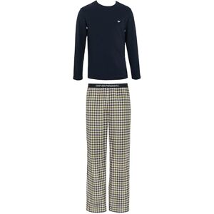 EM000614 EMPORIO ARMANI Męska przędza barwiona tkana długa piżama niebieska S, NIEBIESKI, S EM000614 EMPORIO ARMANI Męska przędza barwiona tkana długa piżama niebieska S, NIEBIESKI, S