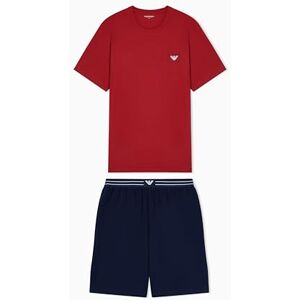 EM000399 EMPORIO ARMANI Męska koszulka z logo + szorty piżama czerwona L EM000399 EMPORIO ARMANI Męska koszulka z logo + szorty piżama czerwona L