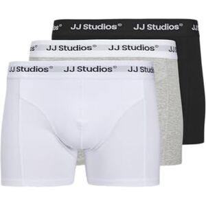12280164-4788307 JACK & JONES Męskie bokserki Jacsoho Solid Trunks 3 Pack Noos, białe, M (3 sztuki), biały, M 12280164-4788307 JACK & JONES Męskie bokserki Jacsoho Solid Trunks 3 Pack Noos, białe, M (3 sztuki), biały, M