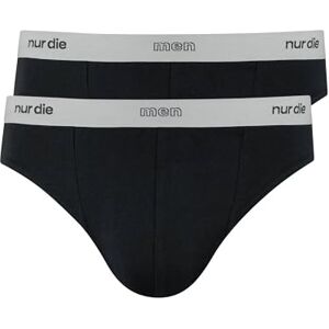 827722 Nur Der Męskie Organic Cotton dwupak Slip, czarne, L 827722 Nur Der Męskie Organic Cotton dwupak Slip, czarne, L