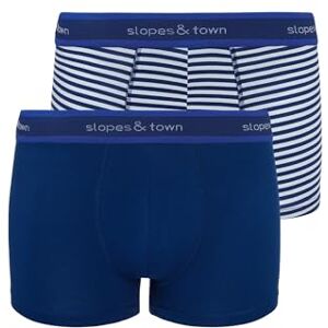 STBSHDARKBLSTRIP Slopes and Town Bamboo Boxer szorty granatowe/niebieskie paski (2 sztuki), niebieski, M STBSHDARKBLSTRIP Slopes and Town Bamboo Boxer szorty granatowe/niebieskie paski (2 sztuki), niebieski, M