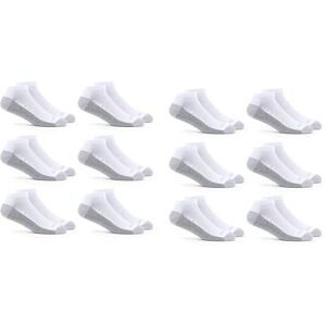 FRM10003NBU2001 Fruit of the Loom Męskie Dual Defense No Show Socks 12 par, białe/szare, rozmiar buta: 6-12 FRM10003NBU2001 Fruit of the Loom Męskie Dual Defense No Show Socks 12 par, białe/szare, rozmiar buta: 6-12