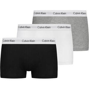 0000U2662G998 Calvin Klein 3-pak bokserek z niskim stanem bawełniane bokserki męskie, czarny/biały/szary melanż (3-pak) 0000U2662G998 Calvin Klein 3-pak bokserek z niskim stanem bawełniane bokserki męskie, czarny/biały/szary melanż (3-pak)